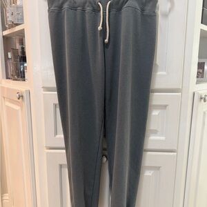 Perfect White Tee Joggers Medium Gray Sweatpants Lounge Athleisure Made USA